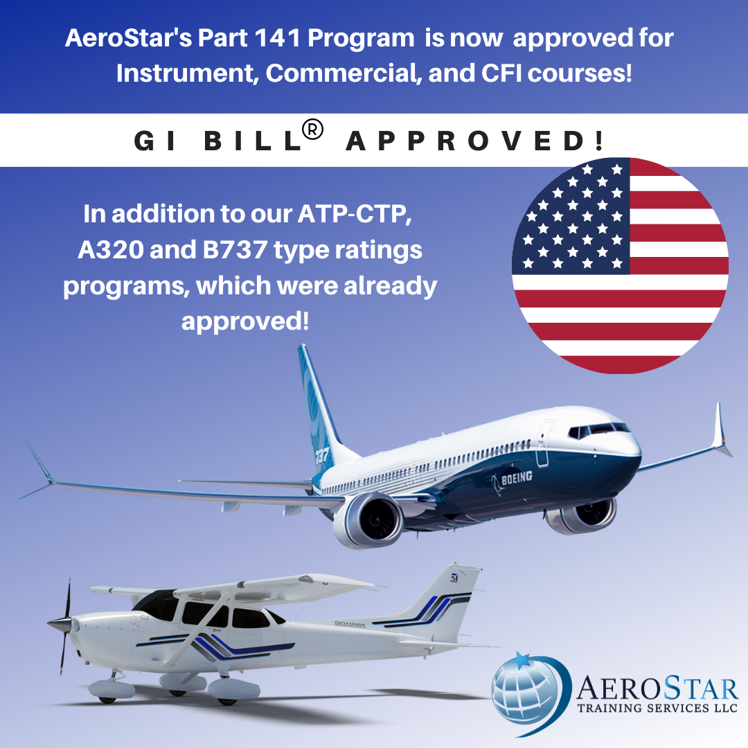 Instrument, Commercial And CFI Flight Training Courses Approved For GI Bill